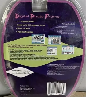 15469 Sakar International Inc. Digital Photo Frame Necklace With Mirror By Cyber Gear Holds 42 Pics New Sealed #3