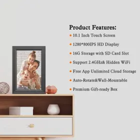 Sammix 971286941827 Digital Picture Frame Wifi Photo 10.1 Inch Ips Hd Touch #2