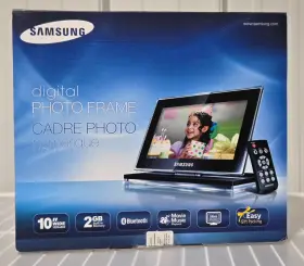 1000ps Samsung 10 Inch Digital Photo Frame With Bluetooth And Remote Control 2gb Memory