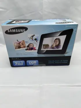 Spf-71e Samsung Digital Photo Frame 7 Inch Wide Black 120 Mb - New Sealed