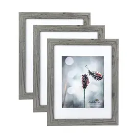 Scholartree 772324689284 Grey 11x14 Picture Frame Set Of 3 Display Without Mat Or 8x