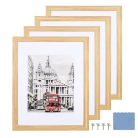 Seedling Photo Frame 652261923811 11x14 Picture Set Of 4 Display Pictures 8x10 With Mat Or Without