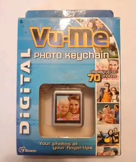 Senario 708876232722 Vu-me Photo Digital Keychain Pics 1.5 Inches Lcd Screen Usb Cable Color Vtg