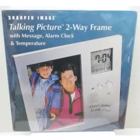 Ue-501 Sharper Image Talking Picture 2-way Frame With Message Alarm Clock And Temperature
