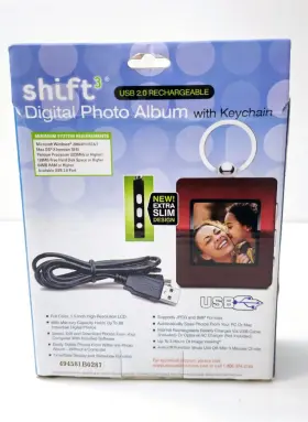 Shift 3 694202105160 Digital Photo Frame Album With Keychain Usb 2.0 Rechargeable 60 Images Nos #2