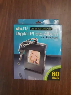 Shift3 694202103791 Shift 3 Digital Photo Album With Keychain Usb 2.0 Rechargeable New In Box