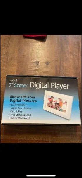 070ab01 Shomi Digital Picture Frame 7 Inch Color Photo Screen Player Uses Memory Card