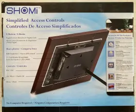 Sp-811p Shomi 8 Inch Led Digital Frame - Dark Wood Sd And Mmc Reader Clock Usb #2