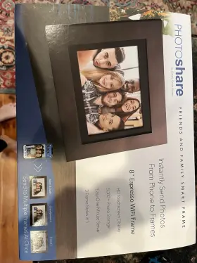 85829900866 Simply Smart Home Photoshare By 8 Inch Espresso Wifi Frame