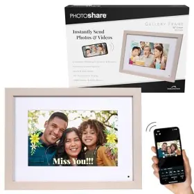 Fgl10ln Simply Smart Home Photoshare Gallery 10.1 Inch Wifi Digital Photo Frame Send Or Video Linen