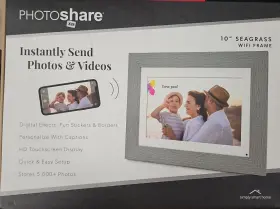 Fsm010sg Simply Smart Home Photoshare 10 Inch Digital Wifi Photo Frame Seagrass - Send And Video From Phone