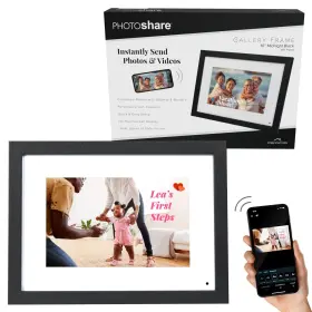Simplysmart Home 850020744527 Photoshare Gallery 10.1 Inch Wifi Digital Photo Frame Send Or Video From