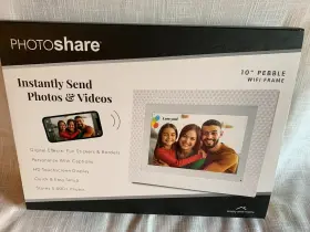 Fsm010pb Simplysmart Home Simply Smart Photoshare 10 Inch Touchscreen Wifi Digital Usb Picture Frame Pebble