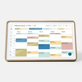 94705283 Skylight 15 Inch Digital Calendar Touchscreen Antique Brass - Hearth And Hand With