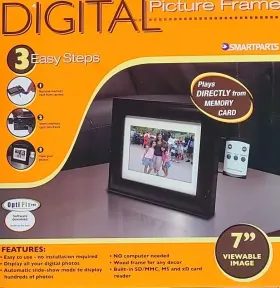 Sp70br Smart Parts Smartparts 7 Inch Digital Picture Frame Wood New Viewsble Image