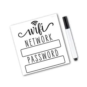 Wpmf001 Strendier White Black Wifi Password Sign Fridge Magnet With Wet Erase