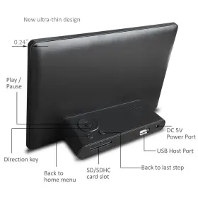 Sungale 884945003360 7 Inch Digital Picture Frame - Simple To Use Hd Screen Usb And Sd Card Su #2