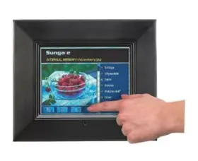 Id800t Sungale 8-inch Digital Touchscreen Picture Frame Black Open Box