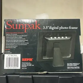 Sunpak 090729609042 3.5 Inch Portable Digital Photo Album Picture Frame Retro Original Box #2