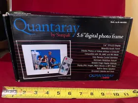 81-1660299 Sunpak White Quantaray 5.6 Inch Digital Photo Frame Remote-factory Sealed