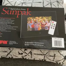 9072960981 Sunpak Digital 7 Inch Black Acrylic Photo Frame Lcd Display With Remote