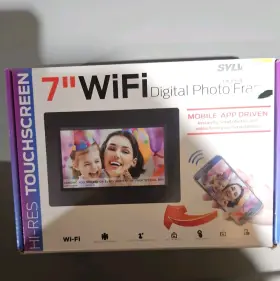 0584659116 Sylvania 7 Inch Digital Picture Frame Black Wifi Touchscreen 8gb 1024x600 Pixel