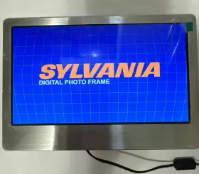 Sdpf7977 Sylvania Pe 7-inch Digital Stainless Steel Photo Frame Clock Calendar