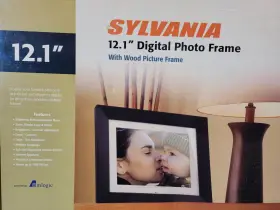 Syl-dpf121wb Sylvania 12.1 Inch Lcd Digital Photo Frame With Remote Photos Music Videos Slideshow