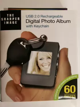 The Sharper Image 694202102855 Digital Photo Album With Keychain Usb 2.0 Rechargeable