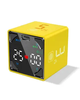 Tk1-ly1 Ticktime Pomodoro Timer Cube Digital Productivity Pause And Resume Silent Vibr