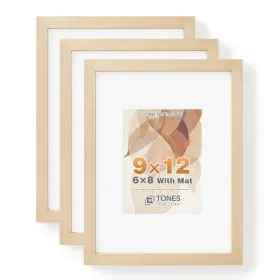 Tones Frame Design 281767814534 9x12 Solid Wood Frames Set Of 3 Natural Oak Picture Can Display Ph
