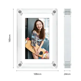 Msr-a501 Unique Trendy 1 Acrylic Digital Photo Frame 5 Inch 1200mah Vertical Display Ips Screen 4g Memory