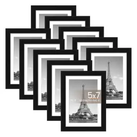 Ch-up12053 Upsimples 5x7 Picture Frame Set Of 10 Display Pictures 4x6 With Mat Or W