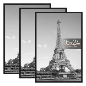 Fup0301066 Upsimples 16x24 Picture Frame Black 3 Pack Scratch-proof Poster Frames 16 X