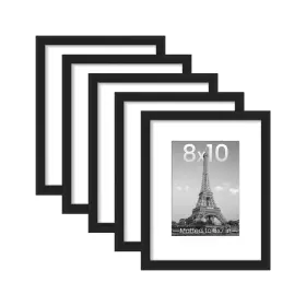 Xup01001 Upsimples 8x10 Picture Frame Set Of 5 Display Pictures 5x7 With Mat Or 8 X 1