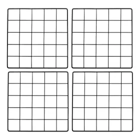 Uxcell 634149624911 10x10 Inch Wire Grid Panel 4 Pcs Iron Decorative Wall Black