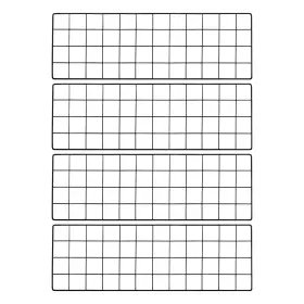 Uxcell 634149624942 24x8 Inch Wire Grid Panel 4 Pcs Iron Decorative Wall Black