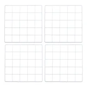 Uxcell 634149624997 10x10 Inch Wire Grid Panel 4 Pcs Iron Decorative Wall White