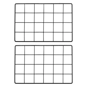 Uxcell 634149625031 12x8 Inch Wire Grid Panel 2 Pcs Iron Decorative Wall Black