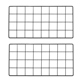 Uxcell 634149625048 16x8 Inch Wire Grid Panel 2 Pcs Iron Decorative Wall Black