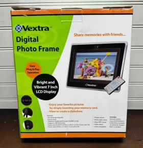 Dp-72 Vextra 7 Inch Digital Photo Frame With Remote Clock And Speakers New In Box #3