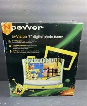 Viacom 749720011308 Spongebob In-vision 7 Inch 3 In 1 Digital Photo Frame