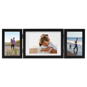 332754 Vidaxl Trifold Photo Frame Black Mdf Ps Polystyrene