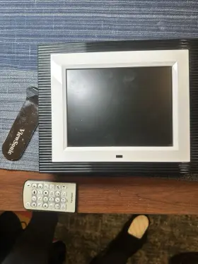 Dpx802wd-bw Viewsonic Vs12075 Lcd Digital Photo Frame Black White Usb Remote Calendar