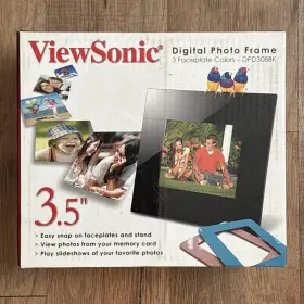 Vs12329-6w Viewsonic Digital Photo Frame 3 Faceplate Colors Dpd308bk 3.5 Inch