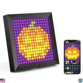 Visit The Divoom Store 6958444602516 Pixoo 16x16 Led Pixel Art Frame - App Control Animation Wall/desk Mount