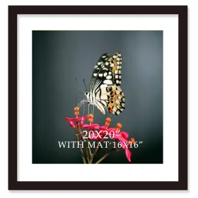 Vitoive 764690324746 20x20 Frame Black With Mat 16x16 Solid Wood Picture Frames Wall Mounting 1 P