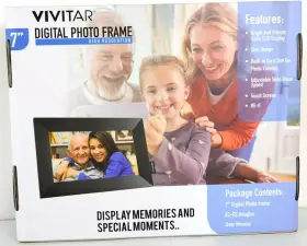 Dtfrm7-noc Vivitar Wifi 7in Touch Screen Digital Photo Frame Mobile Android Ios Compatible
