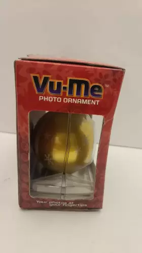 30009 Vu-me Digital Photo Christmas Ornament- Gold- Displays 70 Photos New #2