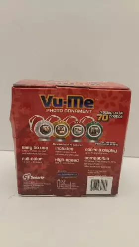 30009 Vu-me Digital Photo Christmas Ornament- Gold- Displays 70 Photos New #3